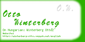 otto winterberg business card
